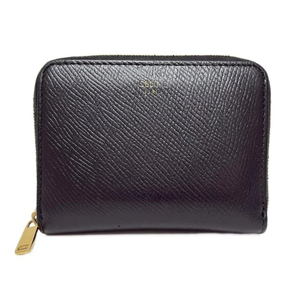 CELINE - Black Leather Coin Case 150-081225 - Picture 1 of 4